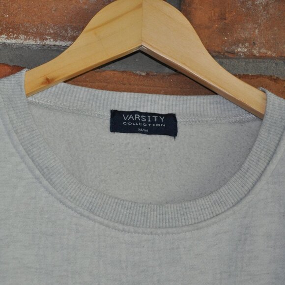 University of Toronto Varsity Light Grey Crew Neck EMBROIDERED SWEATER M - Picture 2 of 5